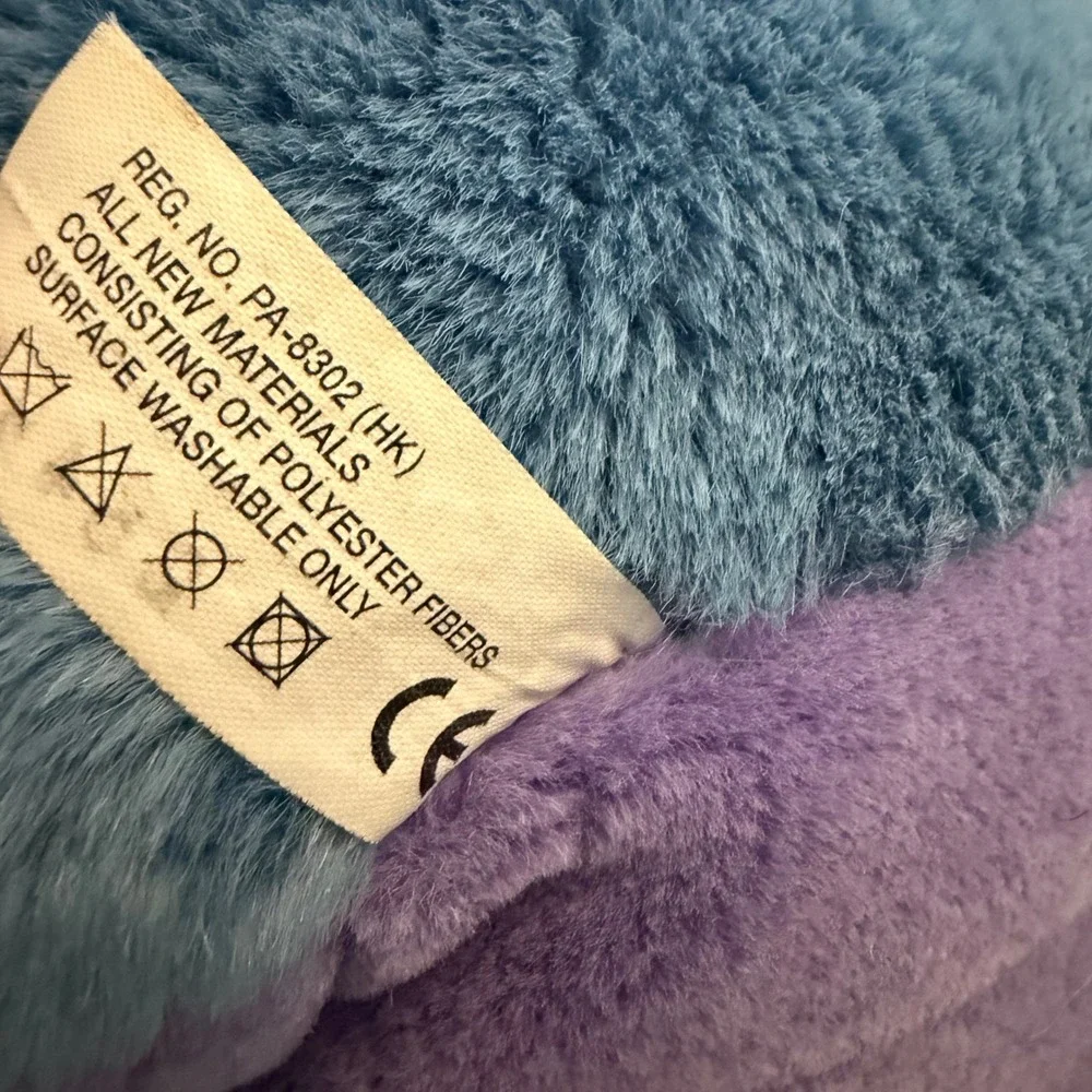 Disney Eeyore Plush Mattel Large Blue Pink Bow Detachable Tail Vintage 90s FLAW